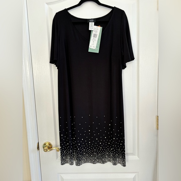 BRAND NEW MSK SHORT SLEEVE BEADED SHIFT DRESS Size 1X - Picture 7 of 8